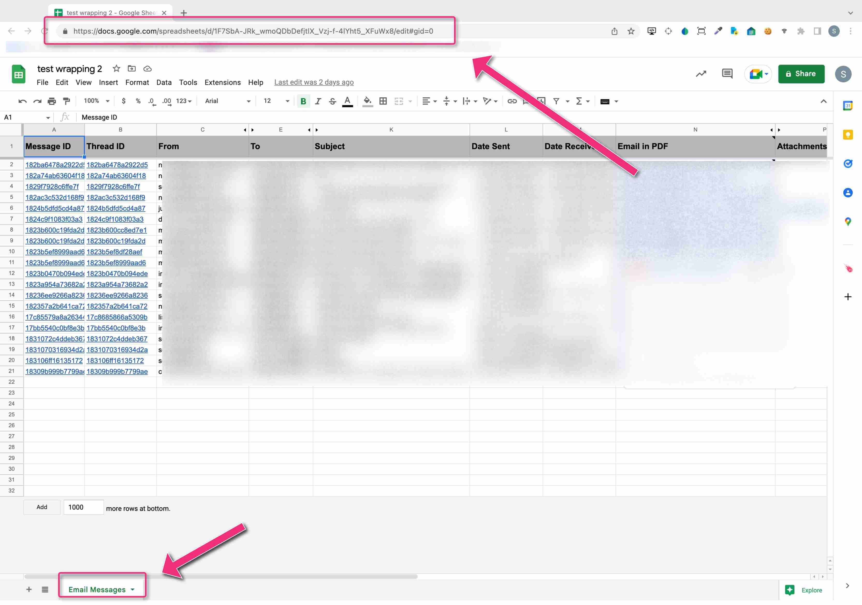 How To Create A PDF Package From Email List In The Spreadsheet CloudHQ Support